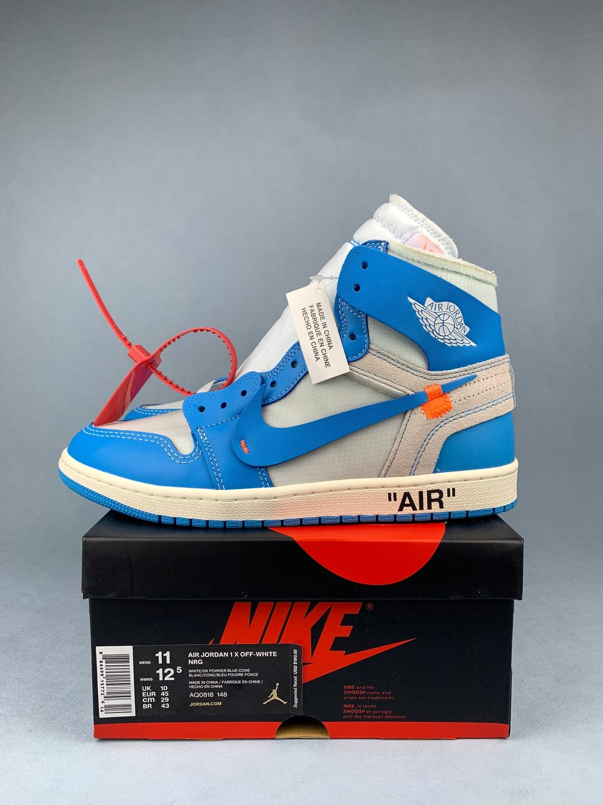 Air Jordan 1 High OW Collaboration Unisex Sneakers AQ0818-148 detail view 2
