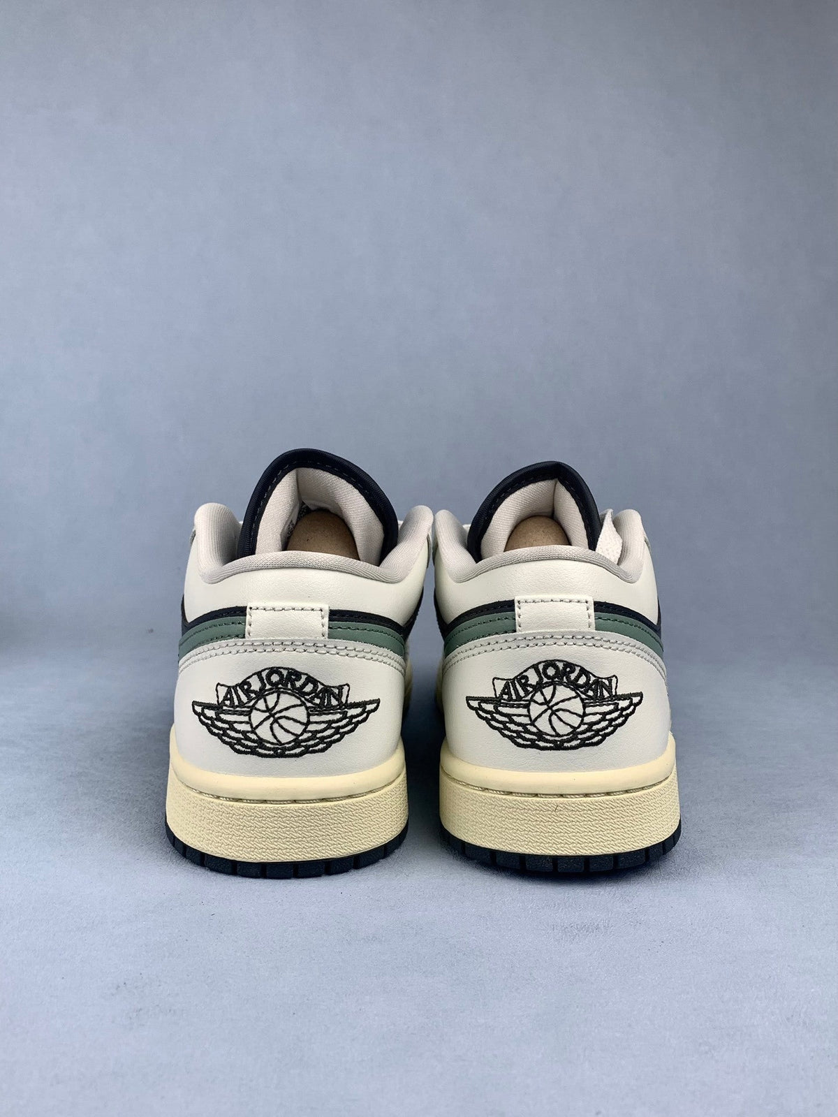 Air Jordan 1 Low Black/Green Unisex Sneakers DC0774-001 detail view 5