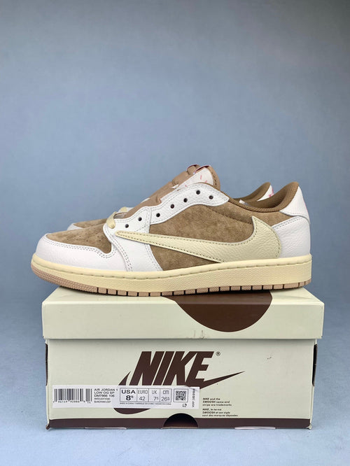 Air Jordan 1 Low OG Sail/Shy Pink Mocha Pink Unisex Sneakers DM7866-106 detail view 2