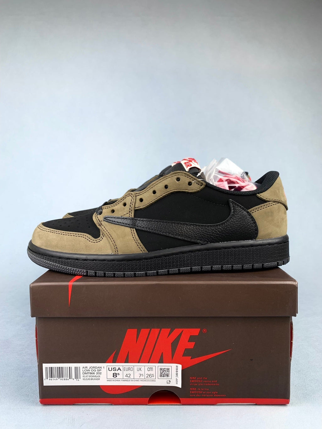 Air Jordan 1 Low OG SP Velvet Brown ts Unisex Sneakers DM7866-202 detail view 2