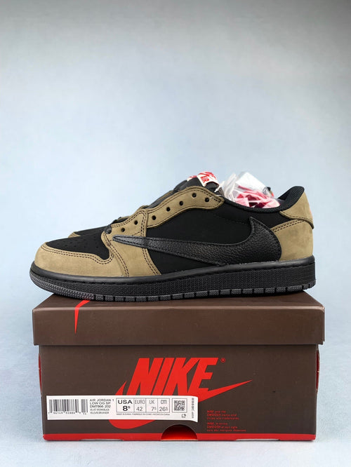 Air Jordan 1 Low OG SP Velvet Brown ts Unisex Sneakers DM7866-202 detail view 2