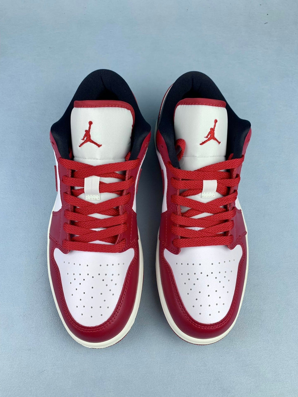 Air Jordan 1 Low Black, White, and Red Unisex Sneakers DC0774-160 detail view 4