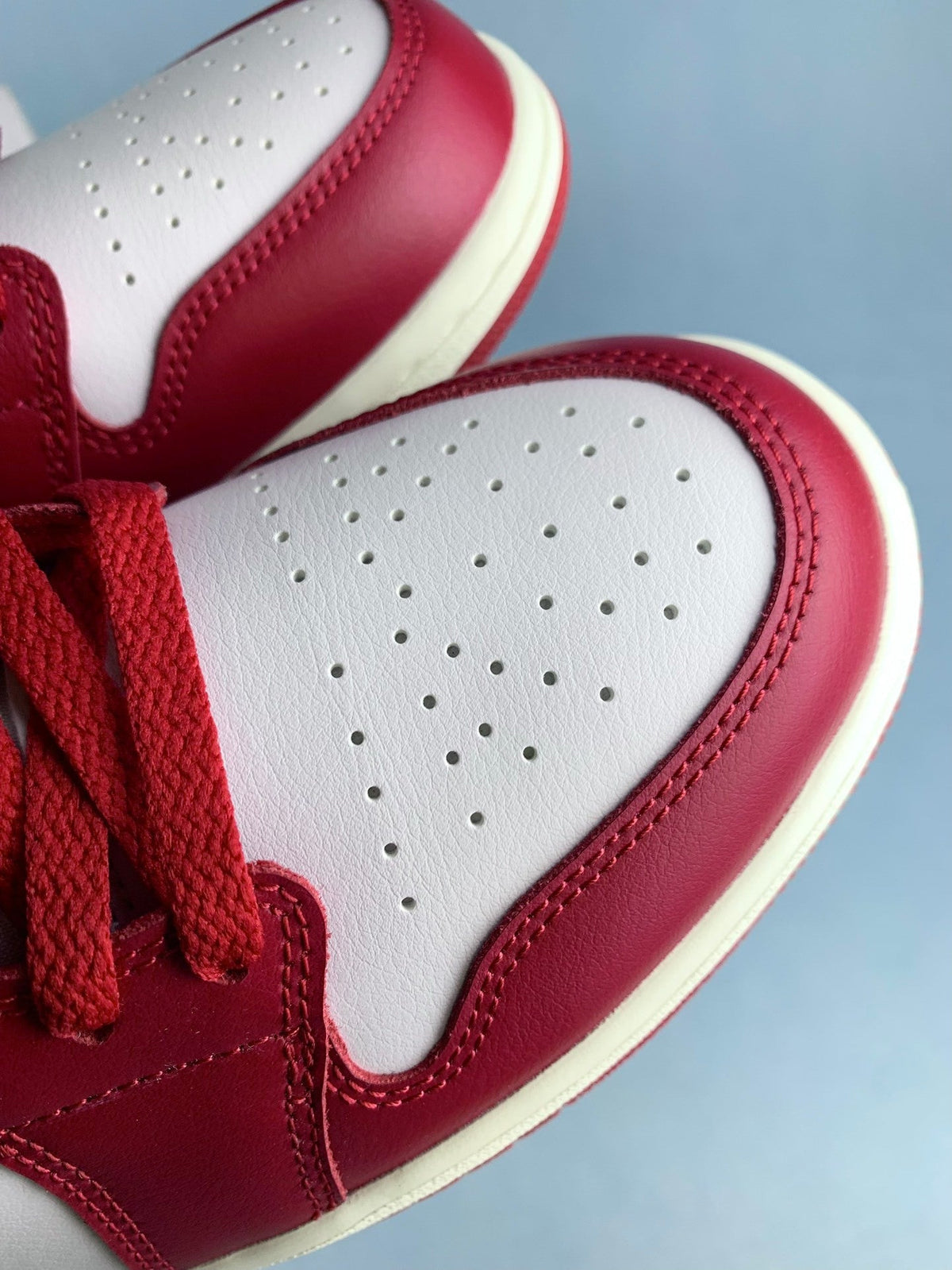 Air Jordan 1 Low Black, White, and Red Unisex Sneakers DC0774-160 detail view 6