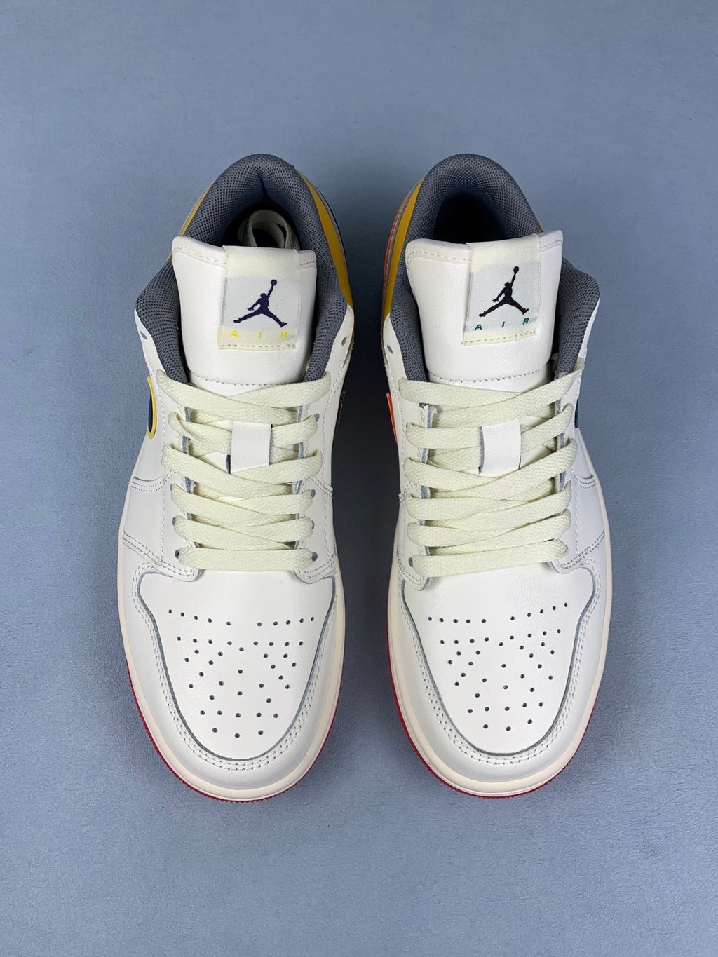 Air Jordan 1 Low Mandarin Duck Sails White Unisex Sneakers HV4511-133 detail view 6