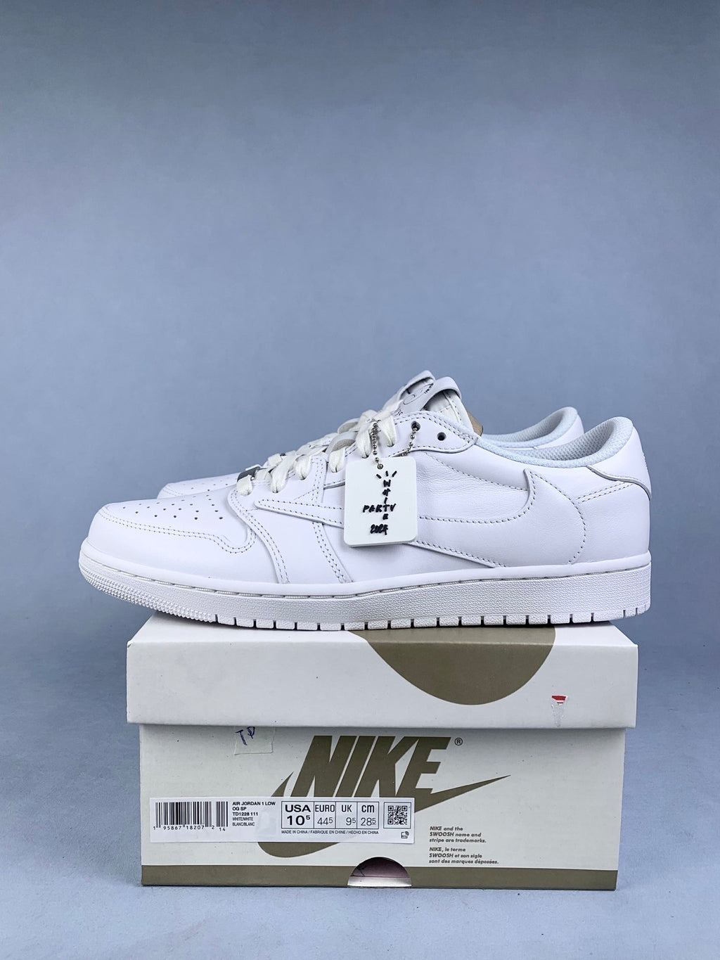 Air Jordan 1 Low OG SP White Reverse Swoosh Unisex Sneakers TD1228-111 detail view 2