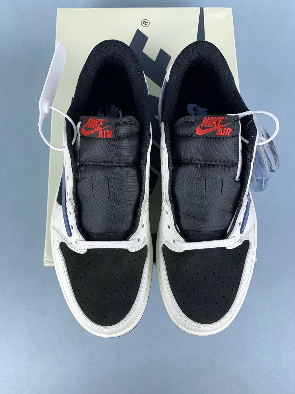 Air Jordan 1 Low Black/Blue Unisex Sneakers DM7866-040 detail view 4