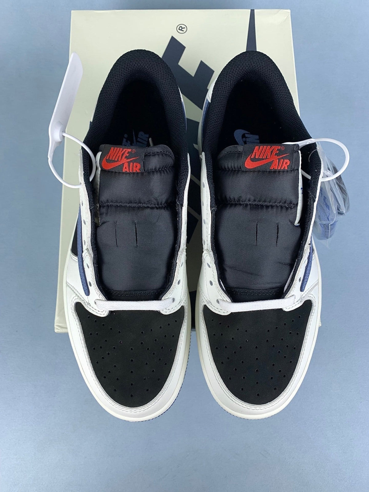 Air Jordan 1 Low Black/Blue Unisex Sneakers DM7866-040 detail view 4