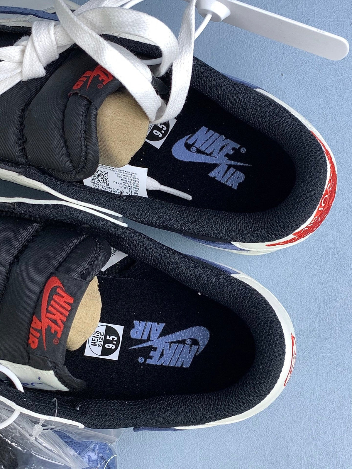Air Jordan 1 Low Black/Blue Unisex Sneakers DM7866-040 detail view 7