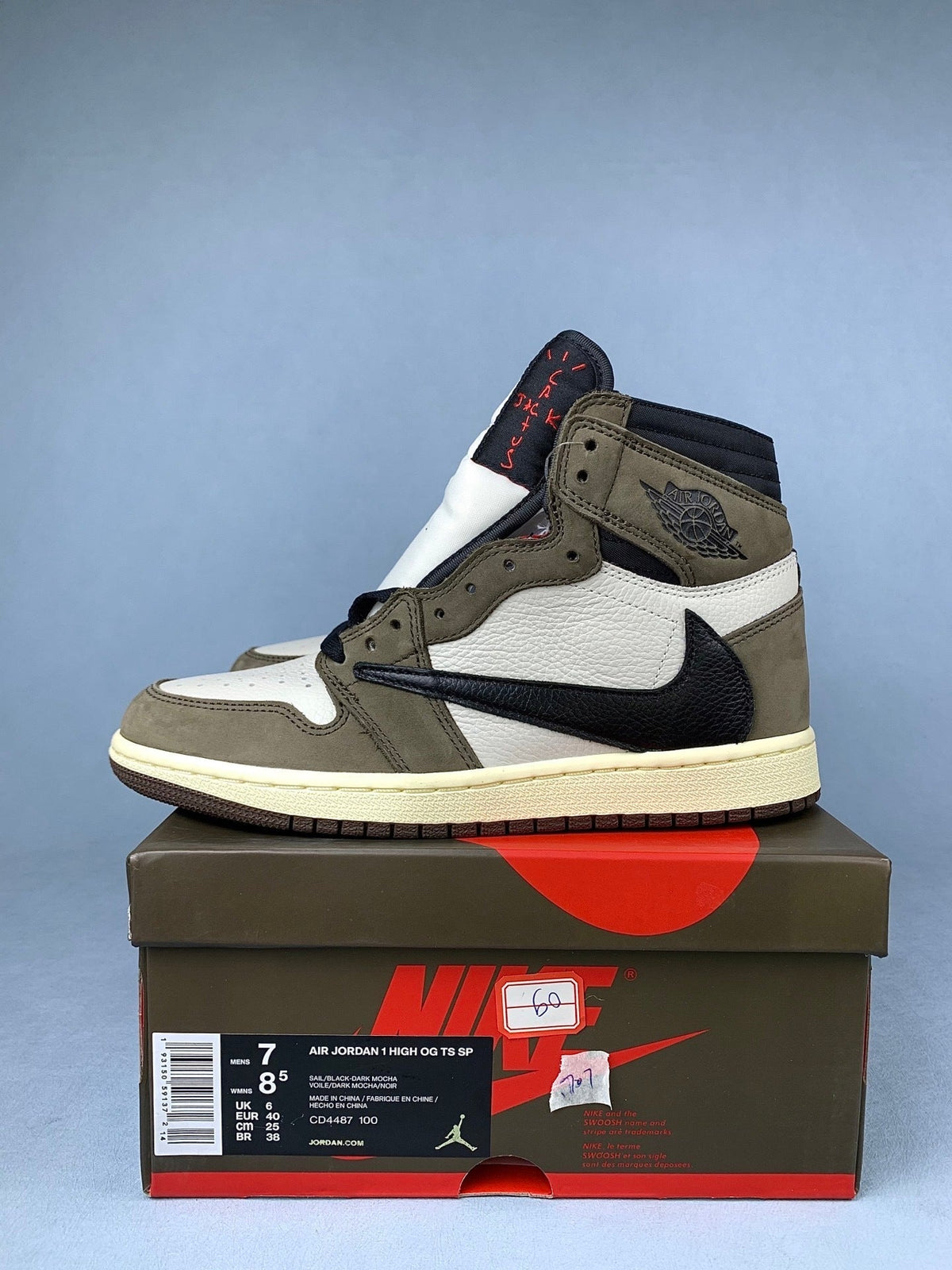 Air Jordan 1 High Mocha ts Unisex Sneakers CD4487-100 detail view 2