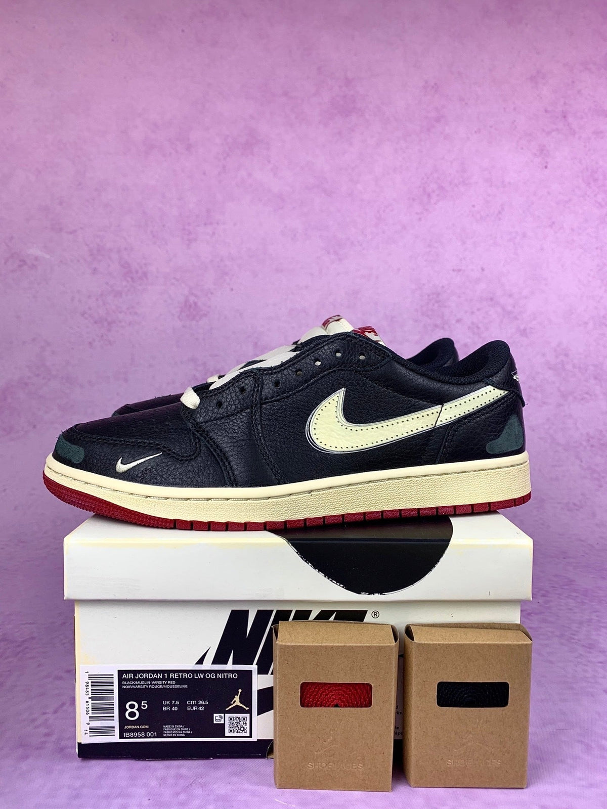 Air Jordan 1 Low Better With Time Collaboration Unisex Sneakers IB8958-001 detail view 2