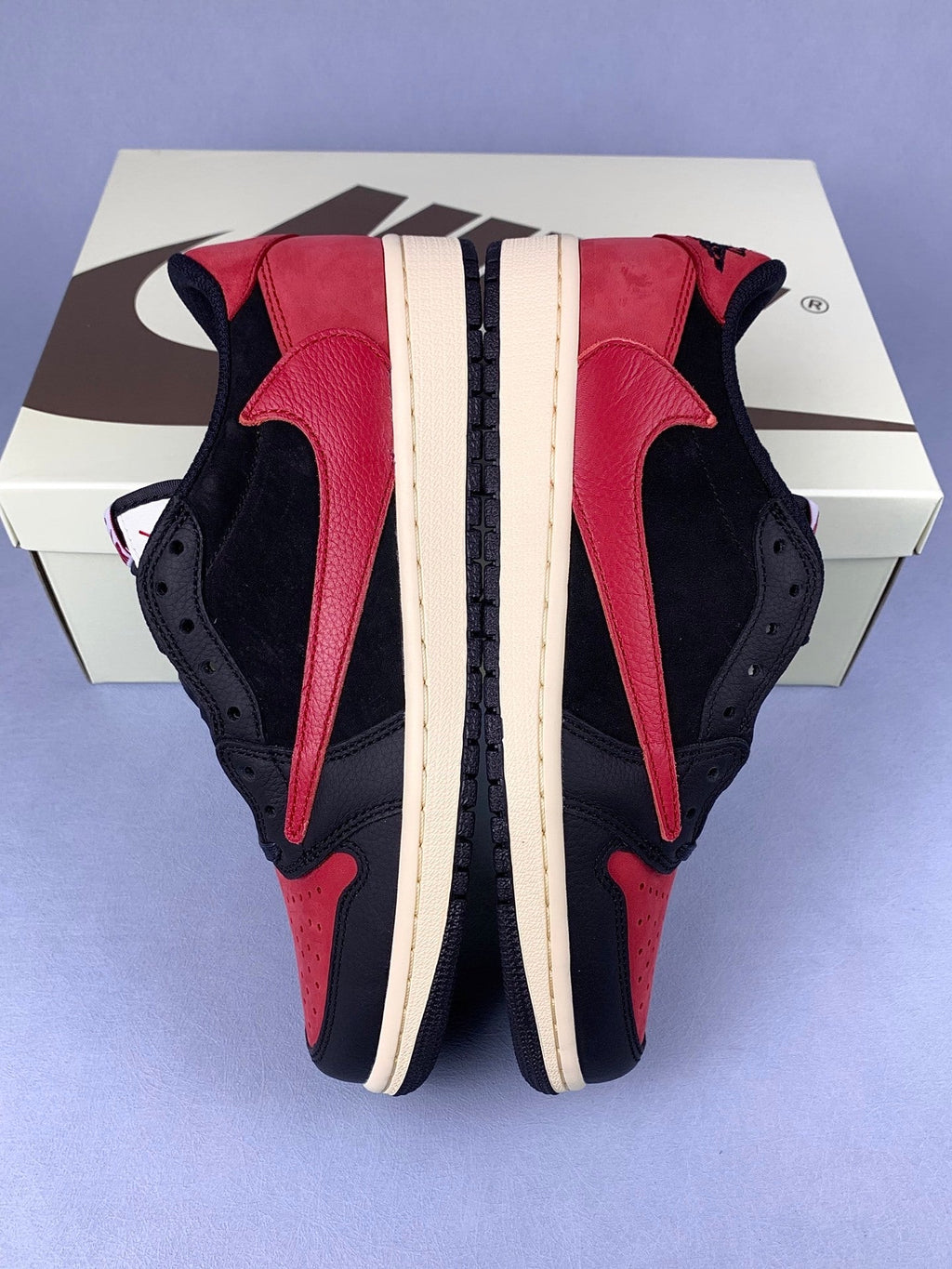 Air Jordan 1 Low TS Black/Red Unisex Sneakers DM7866-061 detail view 3