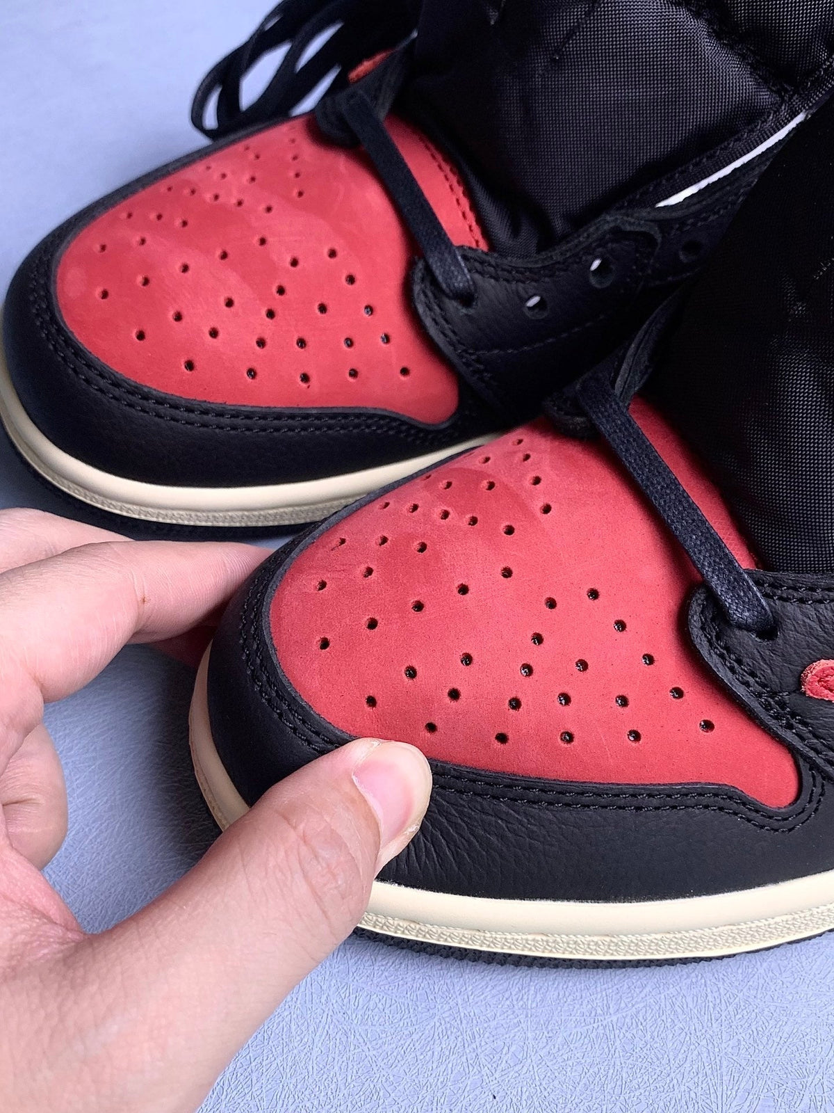 Air Jordan 1 Low TS Black/Red Unisex Sneakers DM7866-061 detail view 7