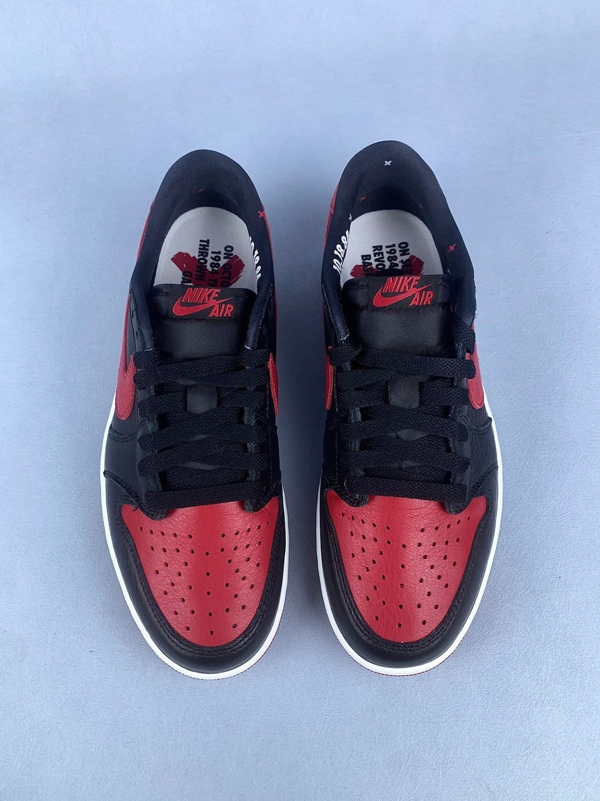 Air Jordan 1 Low Banned Black/Red Unisex Sneakers IW6276-001 detail view 4